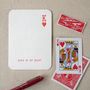 King Of My Heart Letterpress Valentine's Card, thumbnail 1 of 1