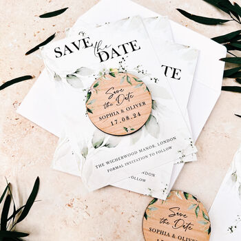 Botanical Save The Dates Magnet Wedding Cards, 7 of 10