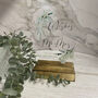 Botanical Personalised Leave Your Wishes Wedding Sign Clear, thumbnail 5 of 6