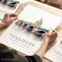 Toulouse France City Travel Print, thumbnail 1 of 7