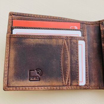 Vintage Leather Wallet ~ Rfid Protected, 5 of 8