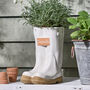 Personalised White Ceramic Welly Boots Planter, thumbnail 3 of 9