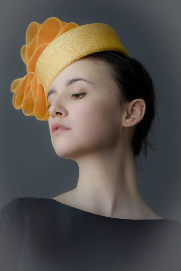 Orange Hat With Bow Detail, 1 of 3