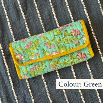 Tri Fold Travel Toiletry Make Up Kit Roll Up With Zip, 10 of 12