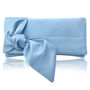 Light Blue Satin Bow Clutch Piper, thumbnail 3 of 5