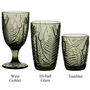 Botanical Green Fern Leaf Glassware, thumbnail 2 of 8