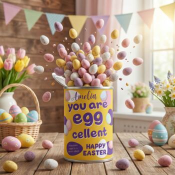 Personalised Easter Egg Gift Mini Chocolate Egg Tin, 3 of 4