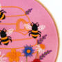 Honey Bees And Wildflower Embroidery Kit, thumbnail 4 of 9