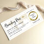 Personalised Boarding Pass Scratch And Reveal Gift Voucher: Gold Circle Design, thumbnail 9 of 10