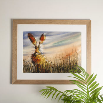 Dusk Hare Signed Print From A Watercolour Painting, 2 of 5