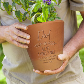 Personalised Fathers Day Pot For Dad With Eco Compost, 2 of 7