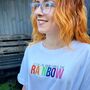 Women's Organic Cotton 'Rainbow' Loose Fitting T Shirt, thumbnail 2 of 3