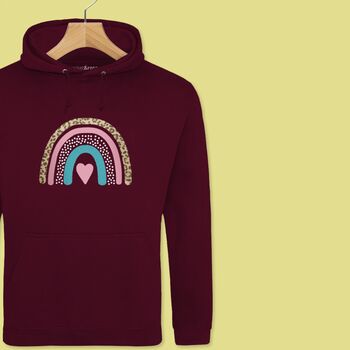 Boho Rainbow Teens/Adults Hoodie, 10 of 12