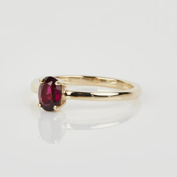 14ct Gold Birthstone Ruby Ring, 3 of 4