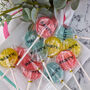 Branded Logo Lollipops, Black Print, Ten Lollies, thumbnail 1 of 10