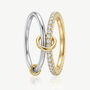 Two Tone Interlocking Ring – Gold And Silver Stacking Ring, thumbnail 1 of 5