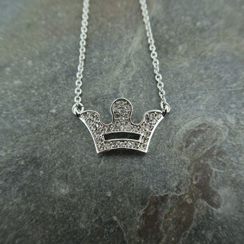 British Crown Pendant Necklace, 2 of 4
