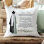Personalised Graduation Cushion With Name And Quote, thumbnail 1 of 6