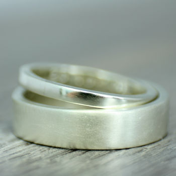 9ct White Gold Personalised Wedding Ring, 5mm Wide, 2 of 4