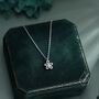 Tiny Forget Me Not Flower Blossom Pendant Necklace, thumbnail 4 of 12