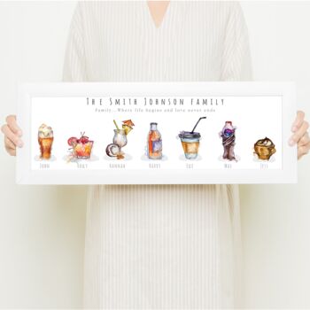 Personalised Family Drinks Print, 2 of 6