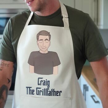 Personalised The Grill Father Fathers Day Apron, 4 of 4
