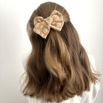 Toffee Floral Hair Bow Stocking Filler, 2 of 5