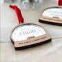 My First Christmas Personalised Name Snow Globe Style Bauble, thumbnail 4 of 7