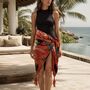 Vibrant Jungle Leopard Sarong Scarf, thumbnail 1 of 6