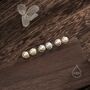 Sterling Silver Genuine Freshwater Pearl And Irregular Circle Stud Earrings, thumbnail 3 of 11