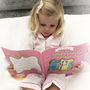 Personalised Girl's White And Pink Cotton Pyjama's, thumbnail 3 of 6
