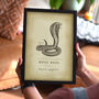 Funny Vintage Snake Art Print Nope Rope, thumbnail 2 of 4