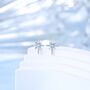Opal Starburst Stud Earrings In Sterling Silver, thumbnail 5 of 9