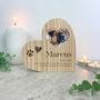 Personalised Sketch Pet Photo Wooden Freestanding Heart, thumbnail 5 of 6
