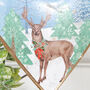 Stag Heart Shaped Christmas Tree Decoration, thumbnail 2 of 3
