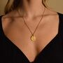 Gaia Earth 18 K Gold Plated Pendant Necklace, thumbnail 2 of 6