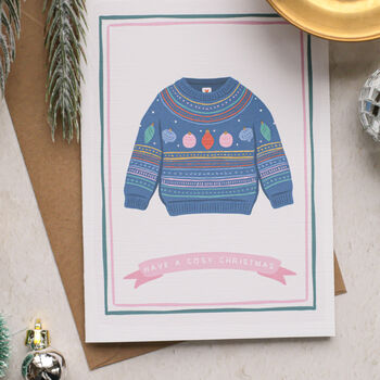 Set Of Four Christmas Jumper Cards, 3 of 6