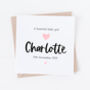 Personalised New Baby Girl Arrival Card, thumbnail 1 of 3