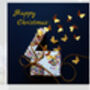 Five Christmas Present Cards With Golden Butterflies, thumbnail 1 of 11