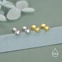 Sterling Silver 4mm Heart 16 G Flat Back Stud Earrings, thumbnail 5 of 11
