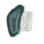 Green ‘Mega’ Crystal Gemstone Silver Plated Ring, thumbnail 1 of 5