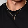 Tag Personalised Men's Necklace 18 K Gold Plated Steel, thumbnail 2 of 9