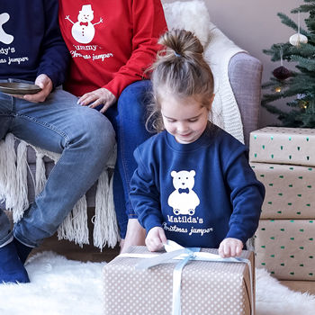 Personalised Family Christmas Jumper Set, 3 of 7