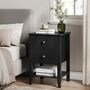 Set Of Two Bamboo Bedside Tables End Tables Ink Black, thumbnail 1 of 6