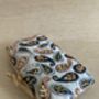 Blue Rectangular Gold Bird Clasp Clutch Bag, thumbnail 2 of 12