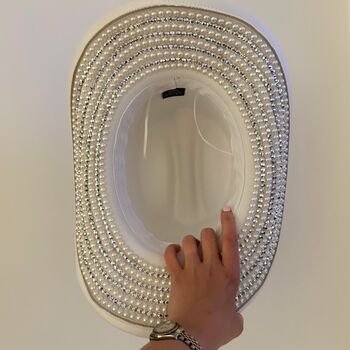 Birthday Rodeo Theme Pearl And Diamante Cowboy Hat, 3 of 3