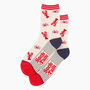 Women's Bamboo Socks Cream Lobsters And Crabs, thumbnail 1 of 4