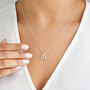 Small Silver Or Gold Initial Letter Charm Necklace, thumbnail 5 of 11