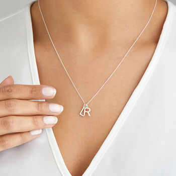 Small Silver Or Gold Initial Letter Charm Necklace, 5 of 11