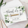 Save The Date Pencil Us In With Botanical Card, thumbnail 4 of 12